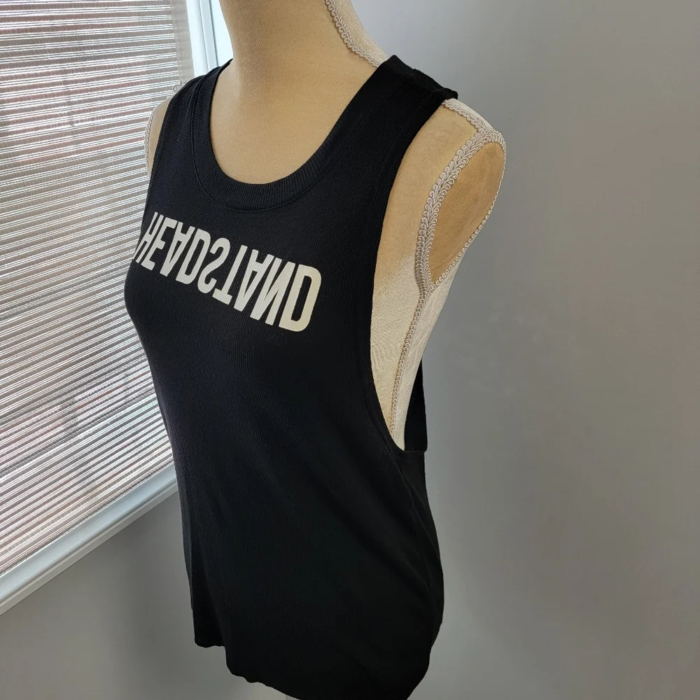 ALO YOGA Headstand Women's Harley Muscle Tank Black Athletic Ribbed Size Small